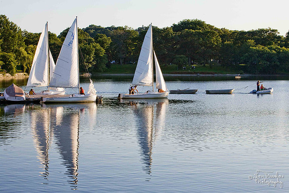 Sailing on Jamaica Pond